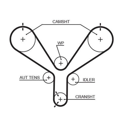 1UZ Non VVTi Timing Belt Kit with Hydraulic Tensioner