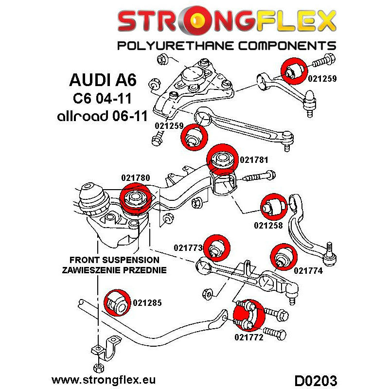 FULL SUSPENSION BUSH KIT AUDI A6 C6 + ALLROAD-6