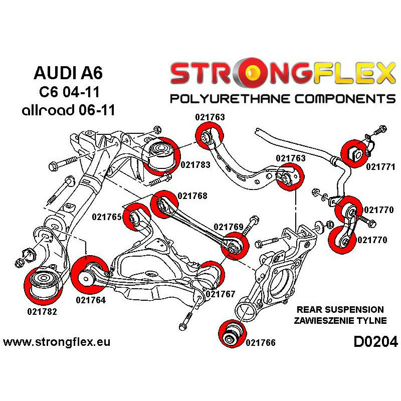 FULL SUSPENSION BUSH KIT AUDI A6 C6 + ALLROAD-5