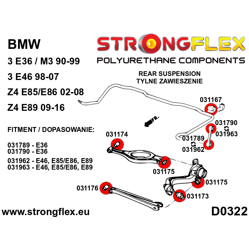 REAR SUSPENSION BUSH KIT RACE E46