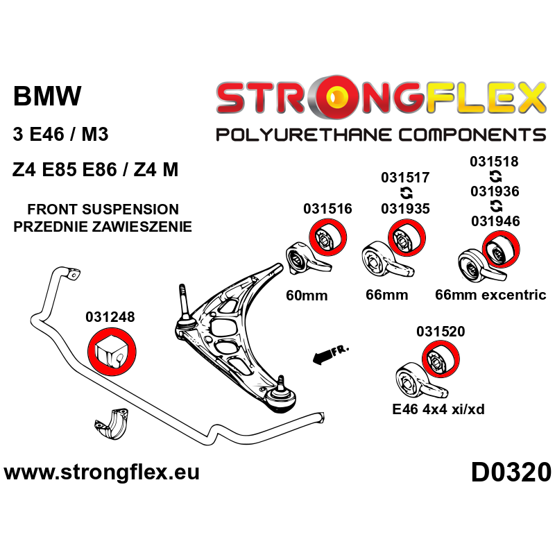 FULL CAR BUSH KIT E46 / Z4 E85/E86-3