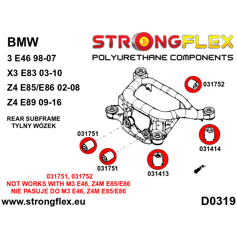 FULL CAR BUSH KIT E46 / Z4 E85/E86-5