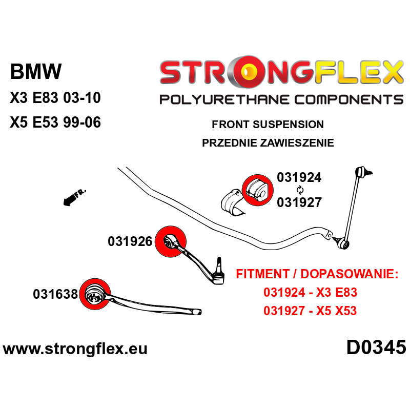 FULL SUSPENSION BUSH KIT ROAD BMW X5 E53-2