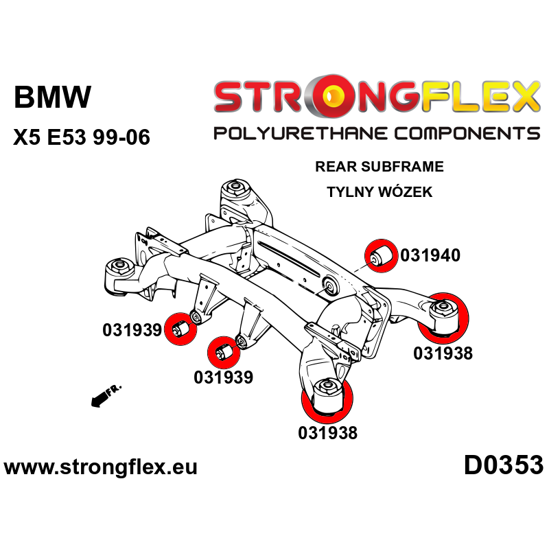 FULL SUSPENSION BUSH KIT ROAD BMW X5 E53-4
