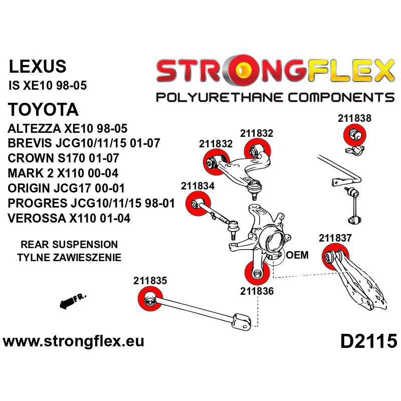 FULL SUSPENSION BUSH KIT CIVIC EP/CR-V/INTEGRA DC5/ELEMENT-3