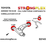 Strongflex front suspension and rear beam bush kit Corolla E12