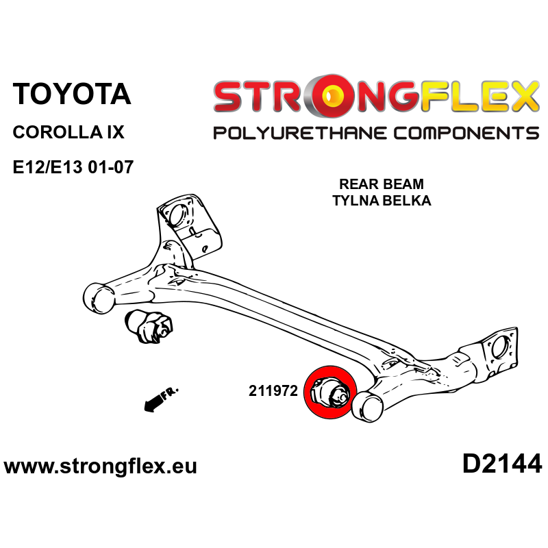 Strongflex full suspension bush kit Corolla E12