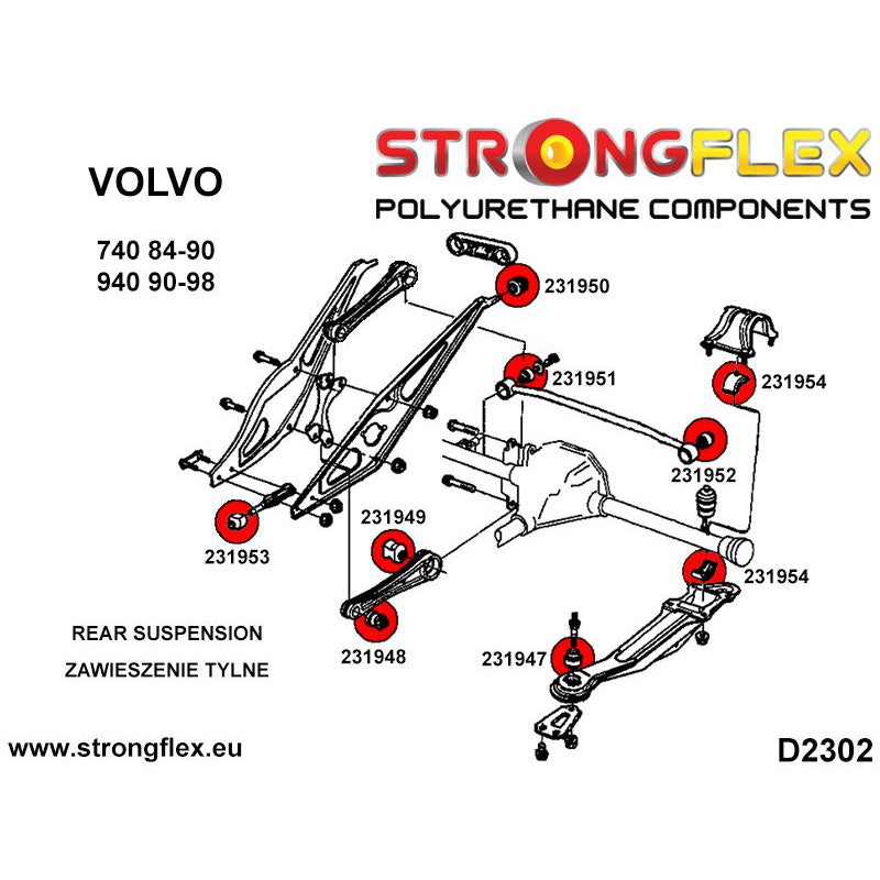 FULL SUSPENSION BUSH KIT VOLVO 740/940-2