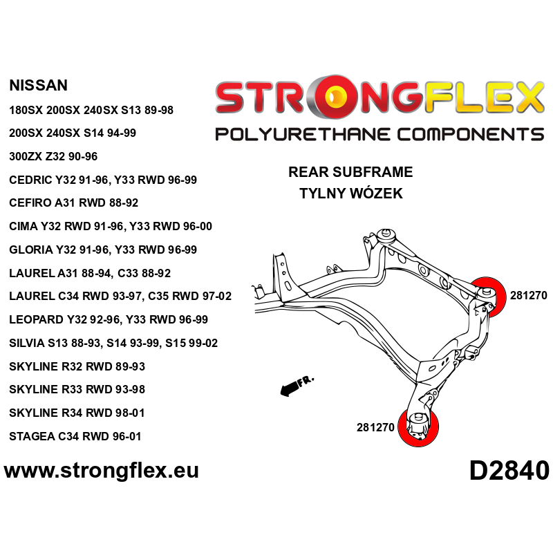 FULL SUSPENSION BUSH KIT RACE S14, S15, C34, C35-4