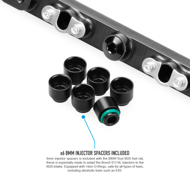BMW M20 6cyl Fuel Rail (Including AN6 or AN8 Rail Fittings)-5