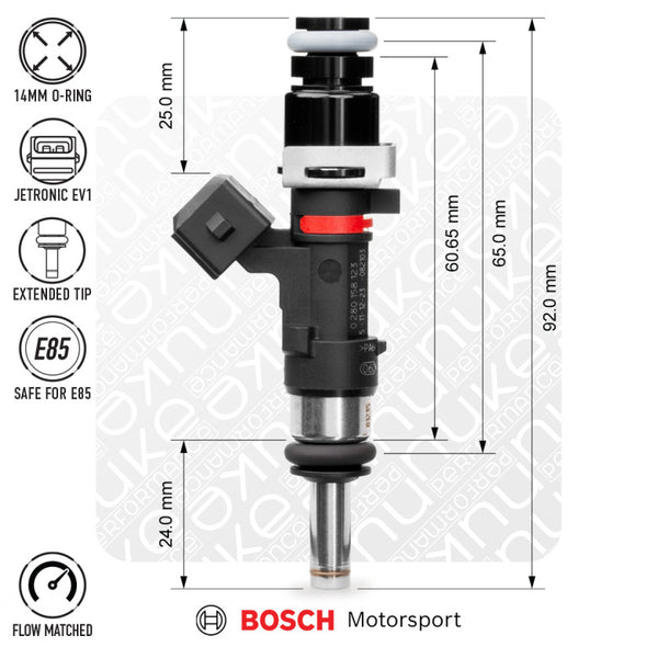 Bosch injector 627cc, 65mm (EV14L), 1pcs flow matched (Copy)