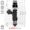 Bosch injector 2200cc, 65mm (EV14L), 4pcs flow matched