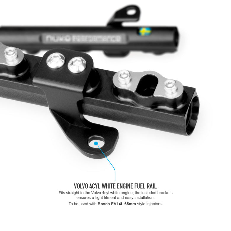Volvo S40 / V40 White Engine 4cyl Fuel Rail (Including AN6 or AN8 Rail Fittings)-4
