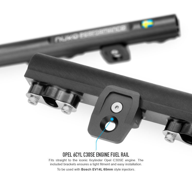 Opel 6cyl C30SE/C36GET fuel rail (Including AN6 or AN8 Rail Fittings)-4