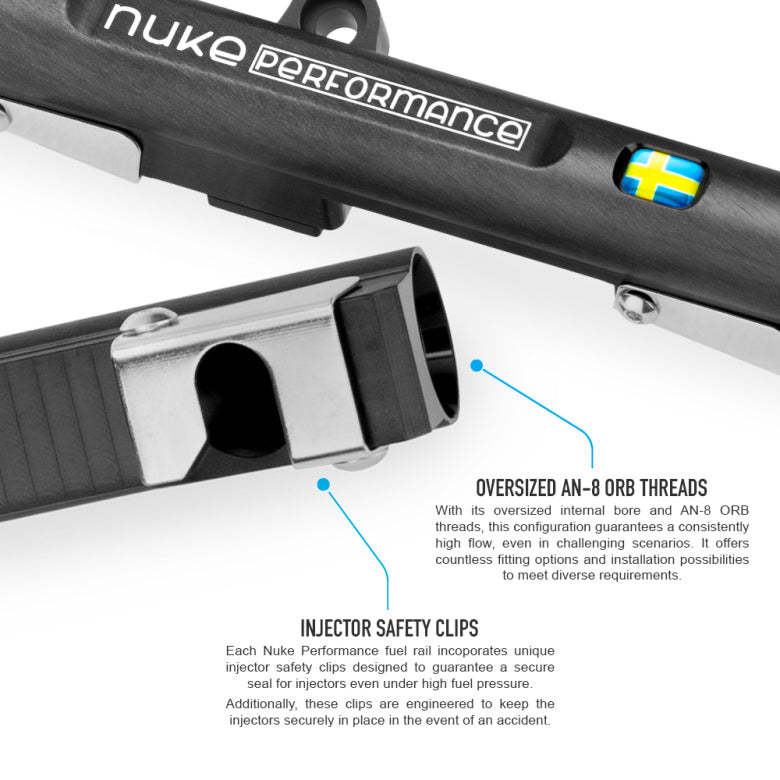 GM 8cyl LS1, LS2, LS3, LS6, L76, L99 fuel rail (Including AN6 or AN8 Rail Fittings)-3
