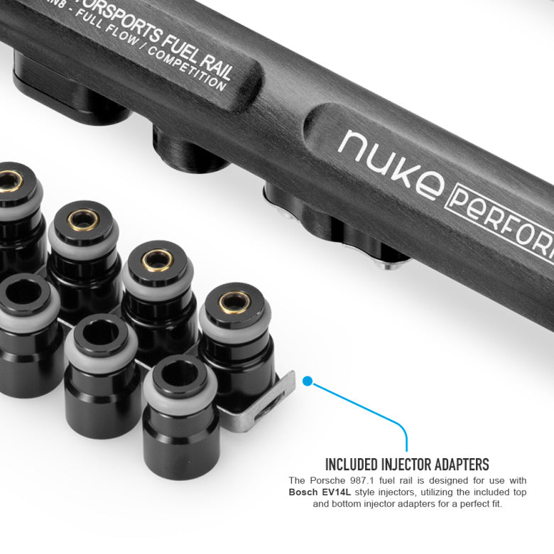Porsche 6cyl 987.1 3.4L fuel rail (Including AN6 or AN8 Rail Fittings)-5