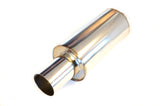 Martelius stainless rear silencer, 63mm (2.5") inlet with 89mm (4") outlet tip