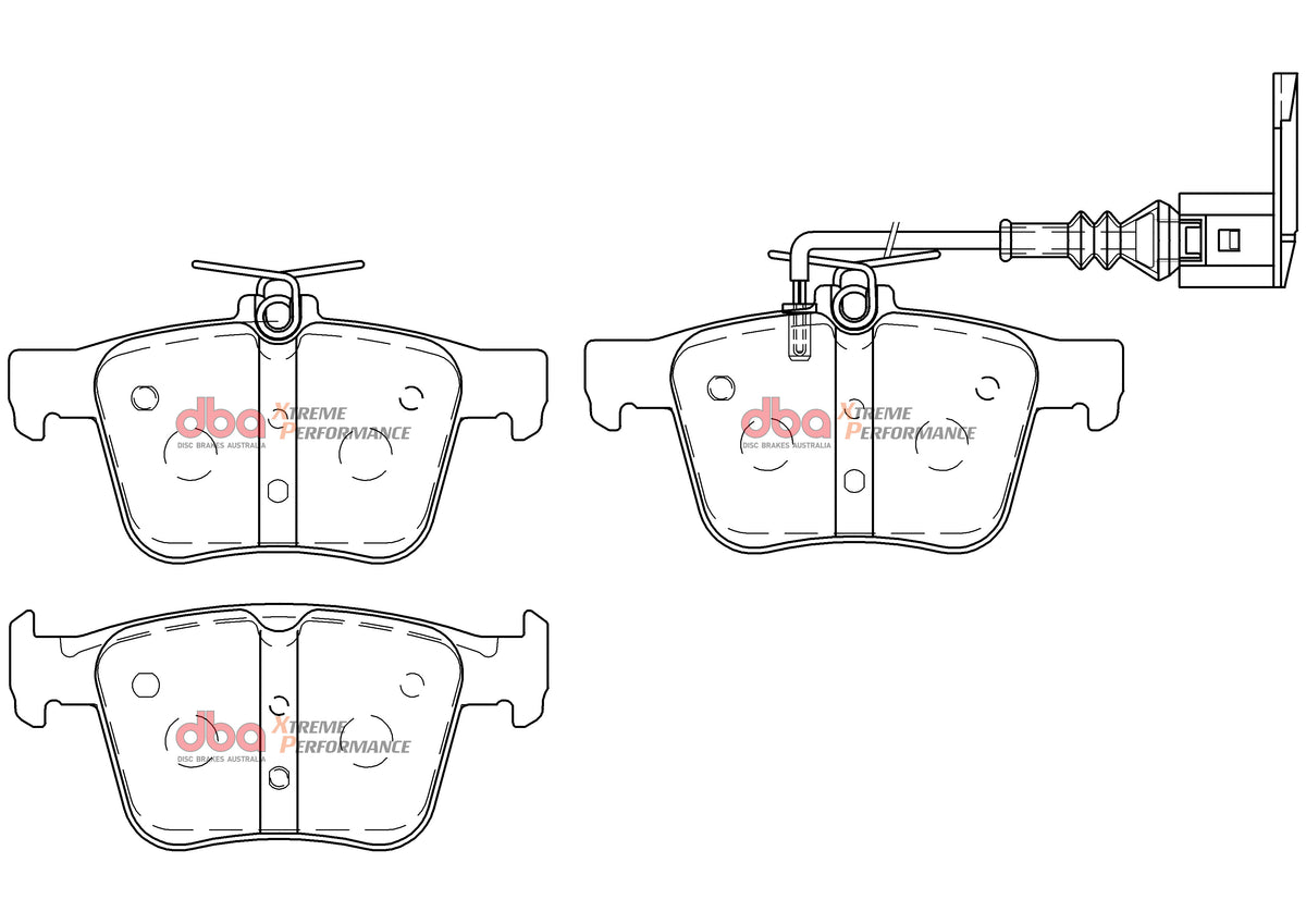 Audi RS3 / RSQ3 / TTRS DBA Rear Brake Kit – 4000 Series T3 Slotted & Xtreme Performance Brake Pads