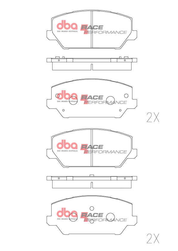 Hyundai Kona / i-30 DBA Race Performance Front Brake Pads
