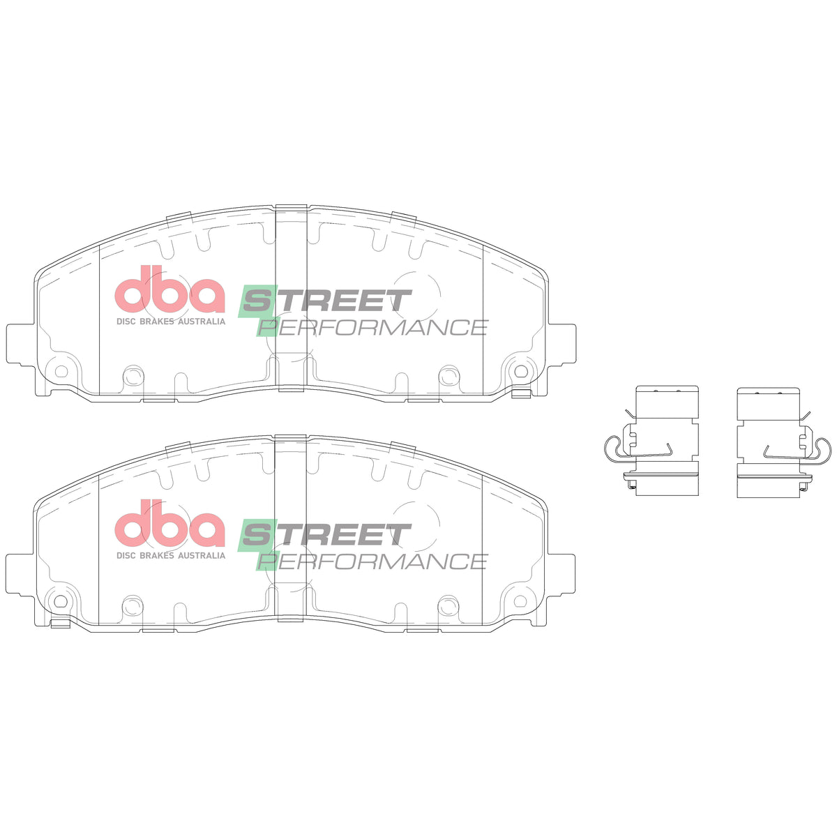 Jeep Gladiator / Wrangler DBA Front Brake Kit – Street Series T2 Slotted & Street Performance Brake Pads