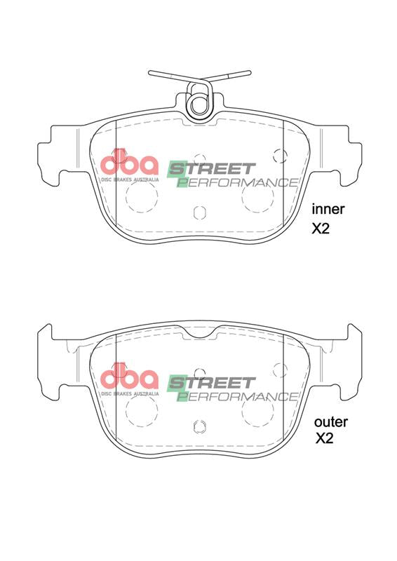Audi A3 / VW Golf DBA Street Performance Rear Brake Pads