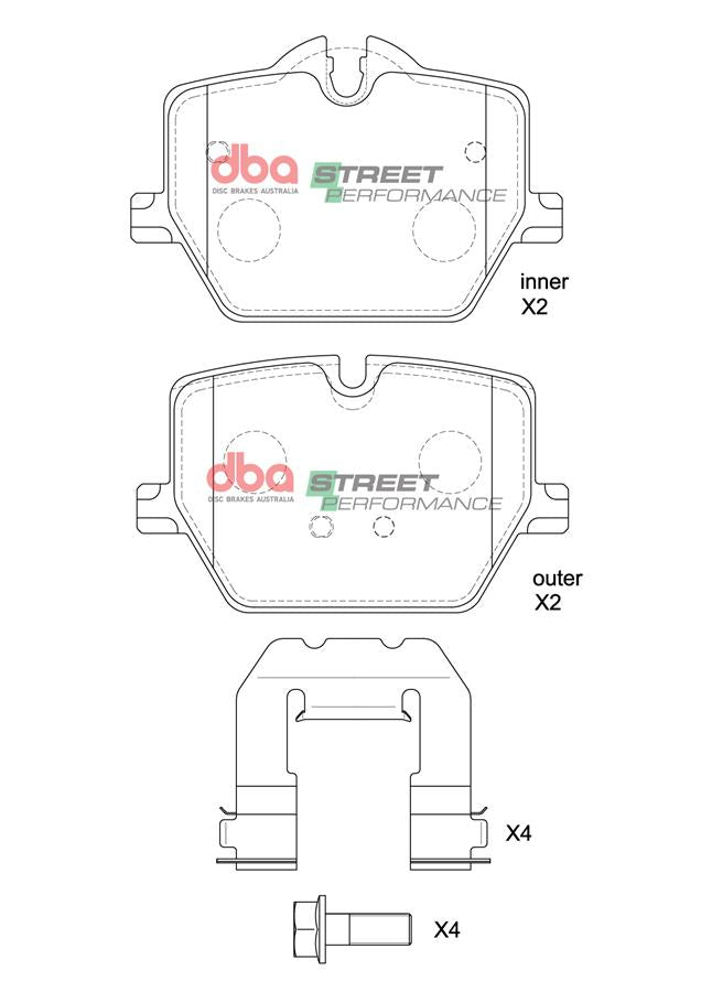 Toyota GR Supra / Supra DBA Street Performance Rear Brake Pads
