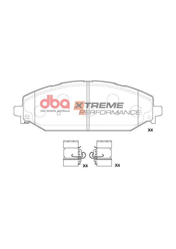 Dodge Ram / Ram Trucks 1500 DBA Front Brake Kit – 4000 Series T3 Slotted & Xtreme Performance Brake Pads (DBA43266S-1519