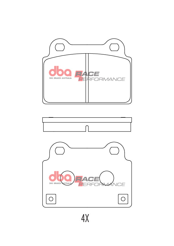 Mitsubishi Lancer Evo DBA Race Performance Rear Brake Pads