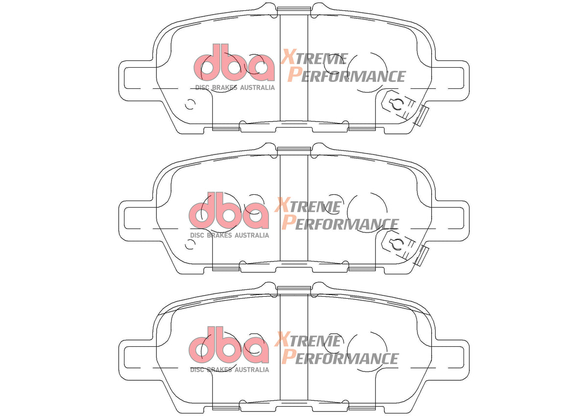 Infiniti M30D / M35h / M37 DBA Rear Brake Kit – 4000 Series T3 Slotted & Xtreme Performance Brake Pads