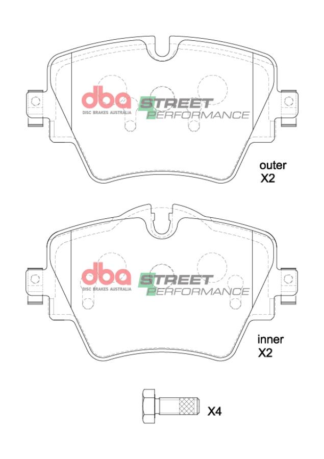 BMW 1 Series / 2 Series / 3 Series / Mini Mini DBA Street Performance Front Brake Pads