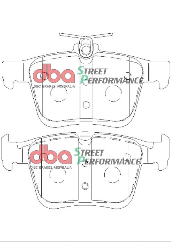 Audi A3 / Q2 / TT / VW Golf / T-Roc / Touran DBA Rear Brake Kit – Street Series T2 Slotted & Street Performance Brake Pa