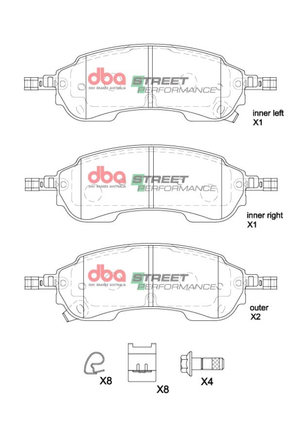 Ford Ranger / VW Amarok DBA Street Performance Rear Brake Pads