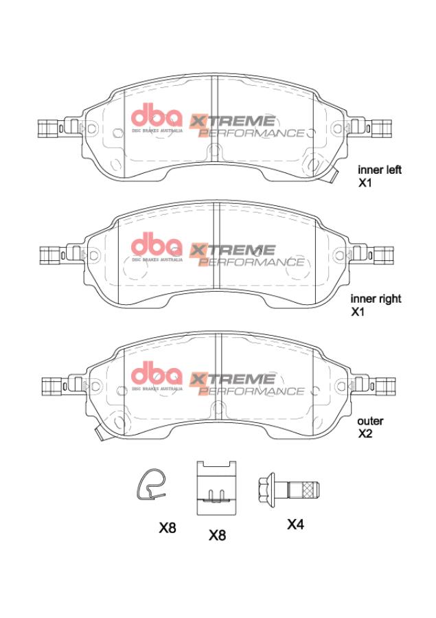 Ford Ranger / VW Amarok DBA Xtreme Performance Rear Brake Pads