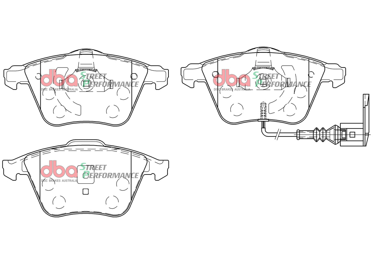Audi S3 / VW Golf DBA Front Brake Kit – Street Series T2 Slotted & Street Performance Brake Pads