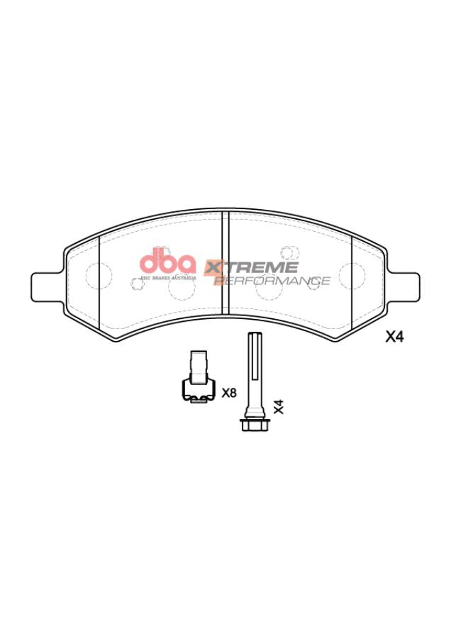 Dodge Ram / Ram Trucks 1500 DBA Front Brake Kit – 4000 Series T3 Slotted & Xtreme Performance Brake Pads (DBA42442S-7991