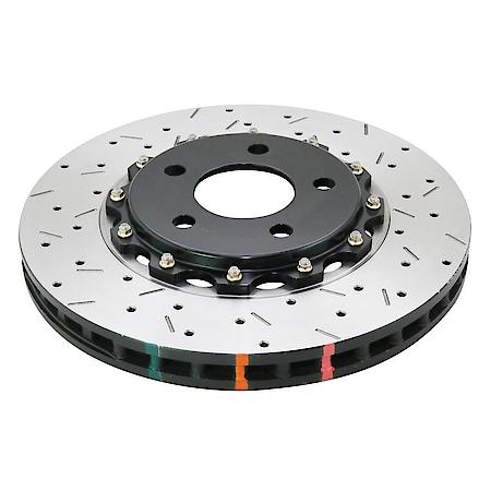 Subaru BRZ / Forester / Impreza / Toyota GT86 DBA 5000 Series Crossed Drilled & Slotted 2-Piece Black Hat Front Brake Di