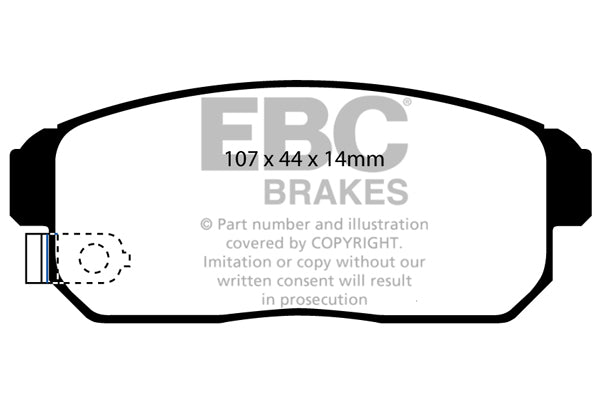 EBC Yellowstuff Mazda RX8 rear brake pads DP41691R-2