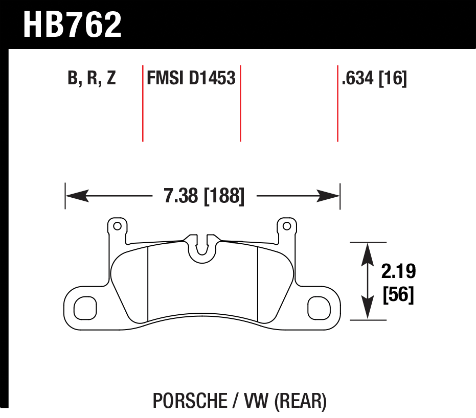 Porsche Cayenne / VW Touareg Hawk HPS 5.0 Rear Brake Pads