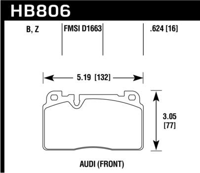 Audi A6 / Q5 Hawk HPS 5.0 Front Brake Pads