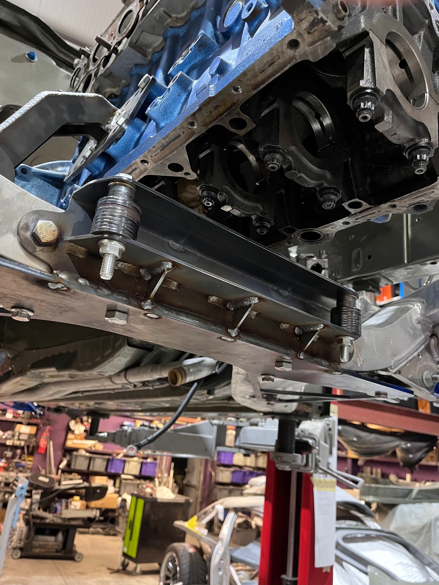 Front Subframe Brace with e90 Steering Rack Mount-3