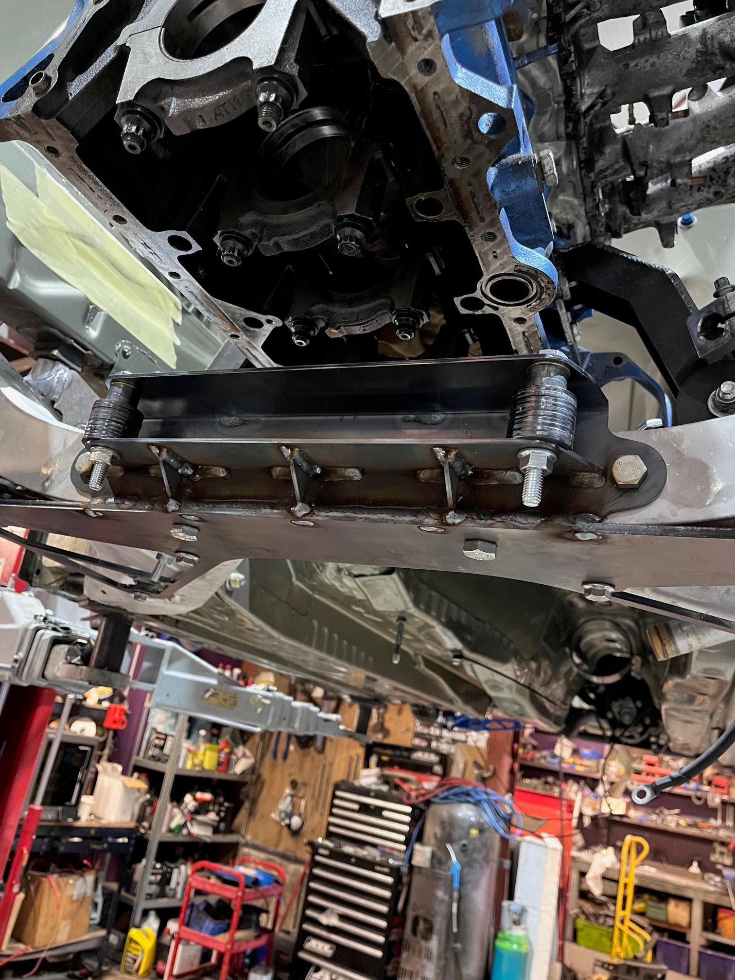 Front Subframe Brace with e90 Steering Rack Mount