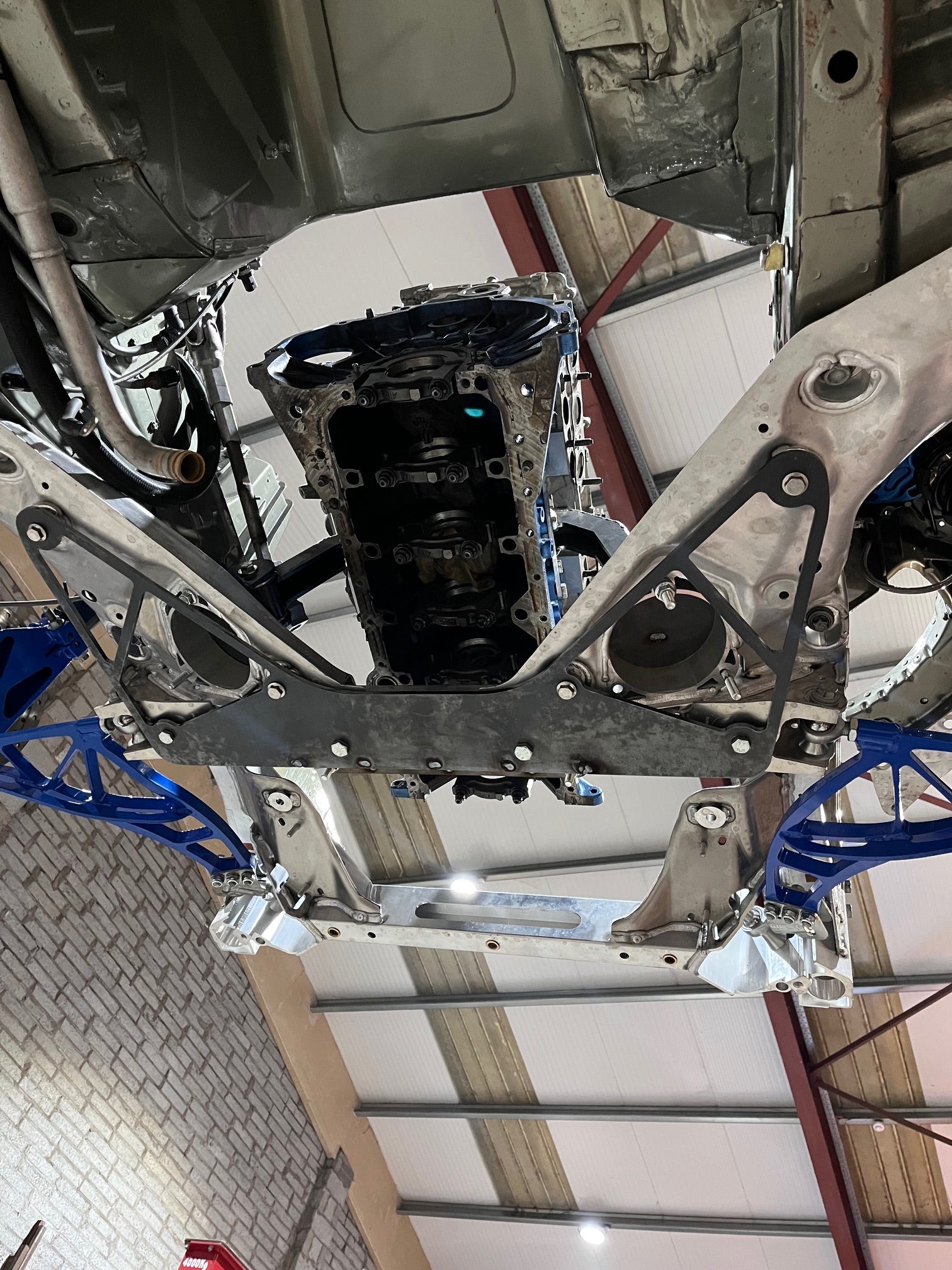 Front Subframe Brace with e90 Steering Rack Mount