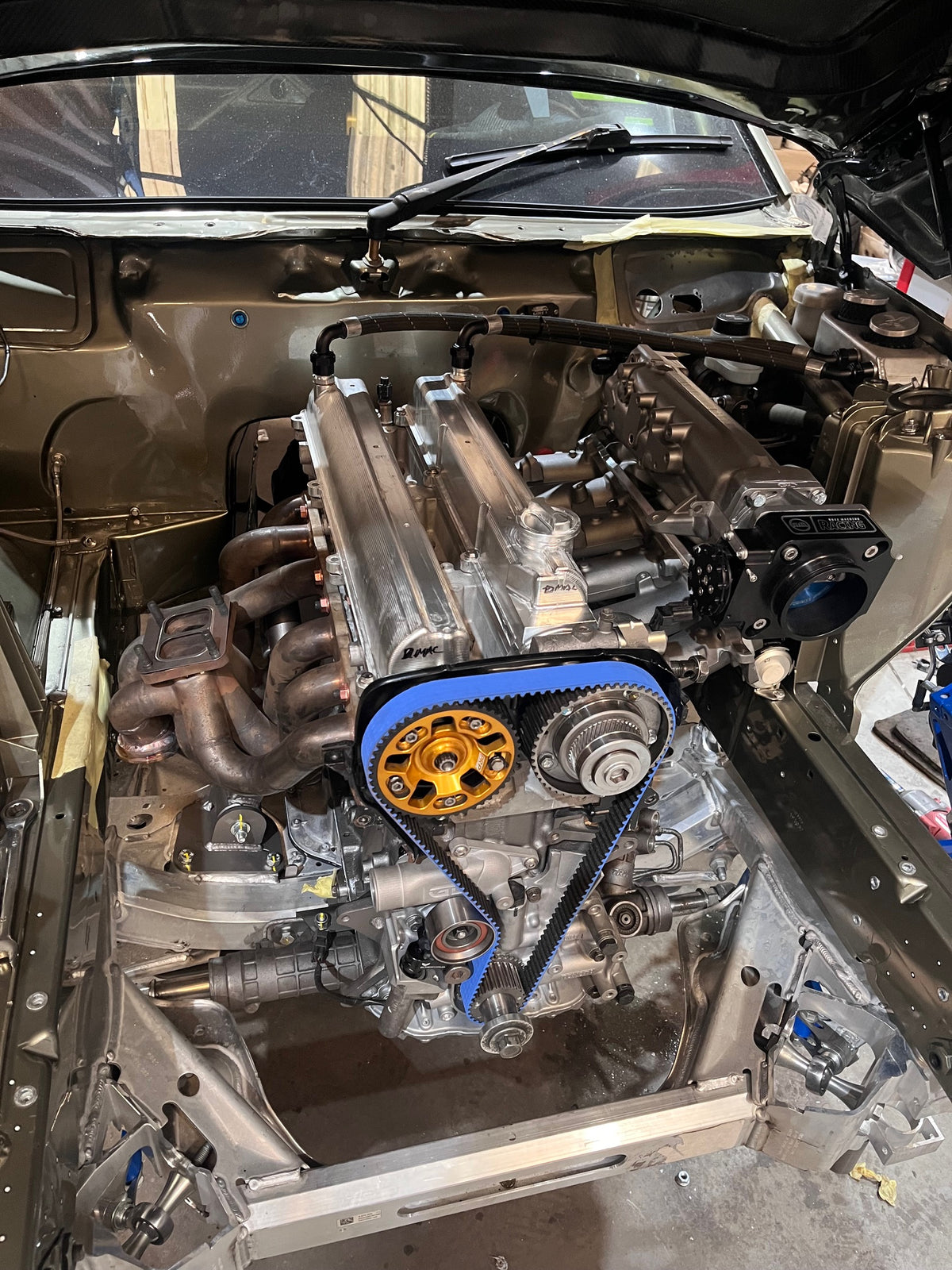 Front Subframe Brace with e90 Steering Rack Mount-5
