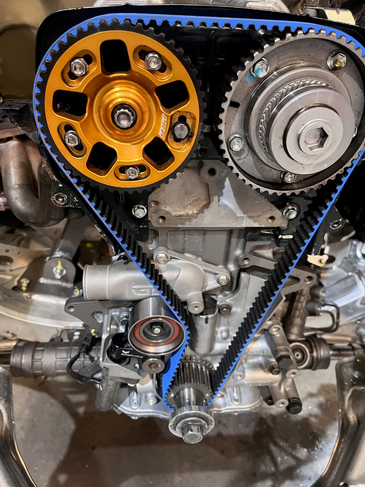 Front Subframe Brace with e90 Steering Rack Mount-6