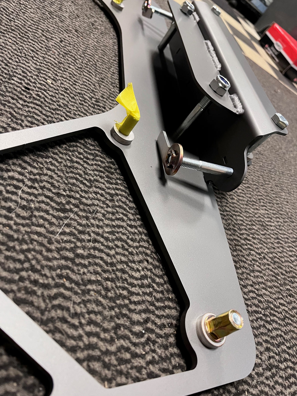 Front Subframe Brace with e90 Steering Rack Mount-9