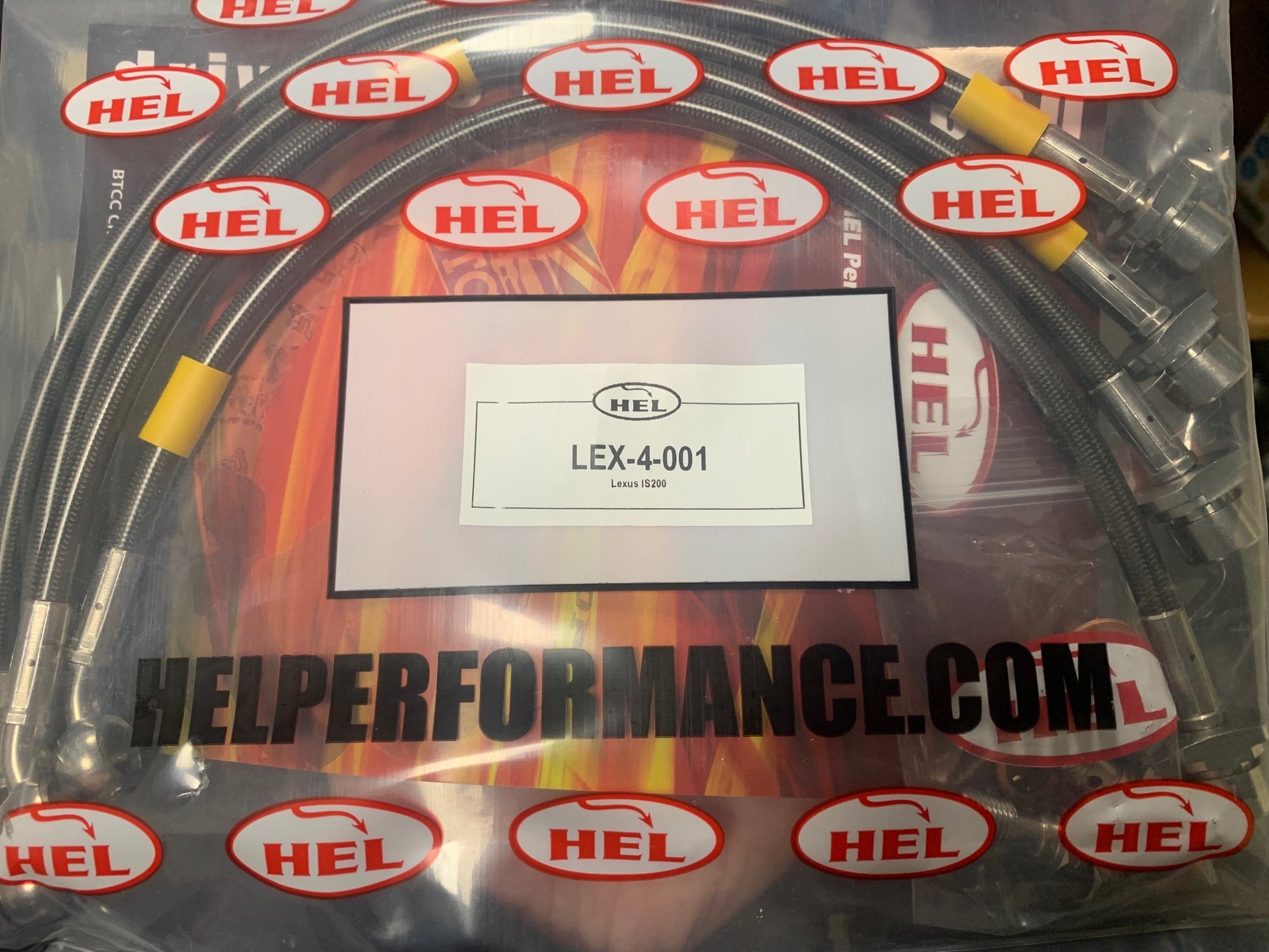 HEL Performance IS200/Altezza/JZX90, 100, 110 Brake Lines Stainless Steel Braided, carbon finish-2