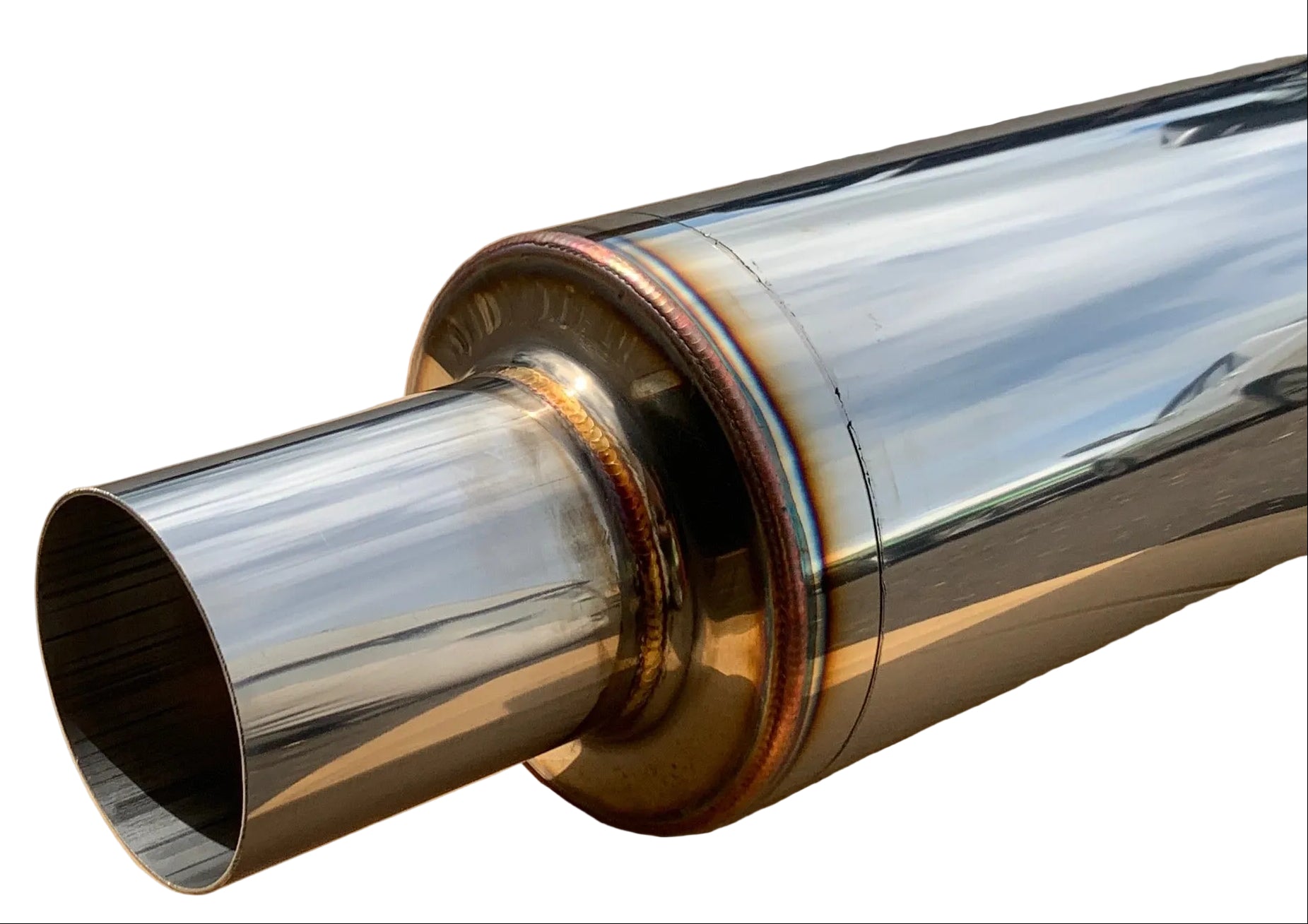 2.5" (63mm) Inlet Stainless Rear Silencer 4" (89mm) Outlet Tip S/S-1