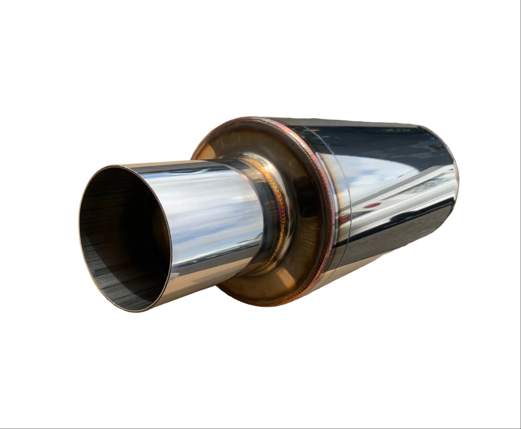 2.5" (63mm) Inlet Stainless Rear Silencer 4" (89mm) Outlet Tip S/S-4