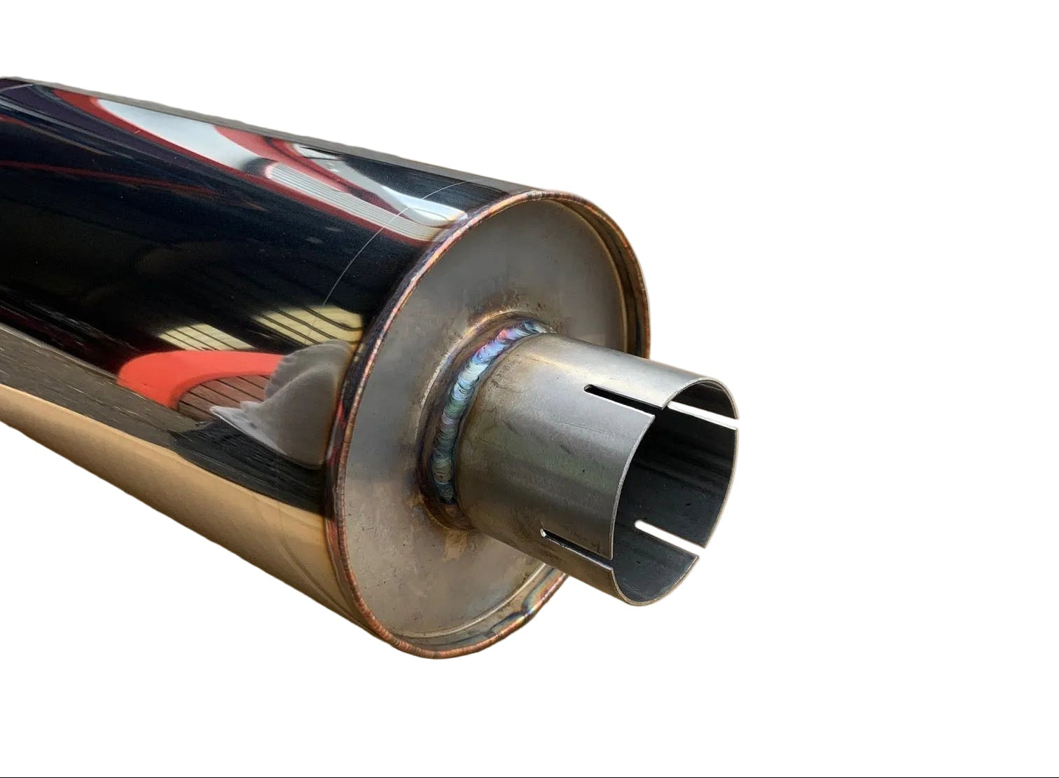 3" (76mm) Inlet Rear Silencer with 4" (102mm) Outlet Tip S/S-5