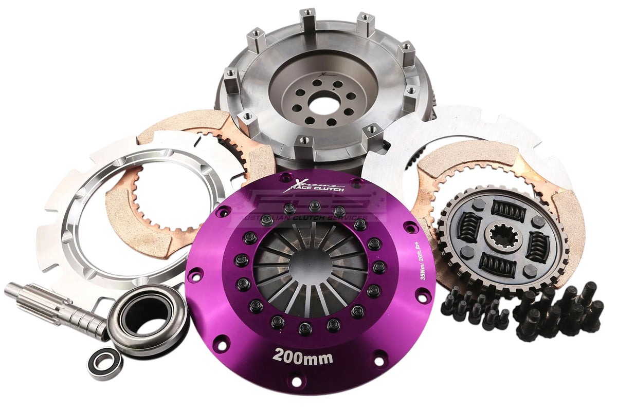 BMW 3-Series / 5-Series / Z3 E30/E36/E46/E34 Xtreme Performance 200mm Sprung Ceramic Twin Plate Clutch Kit Incl Flywheel